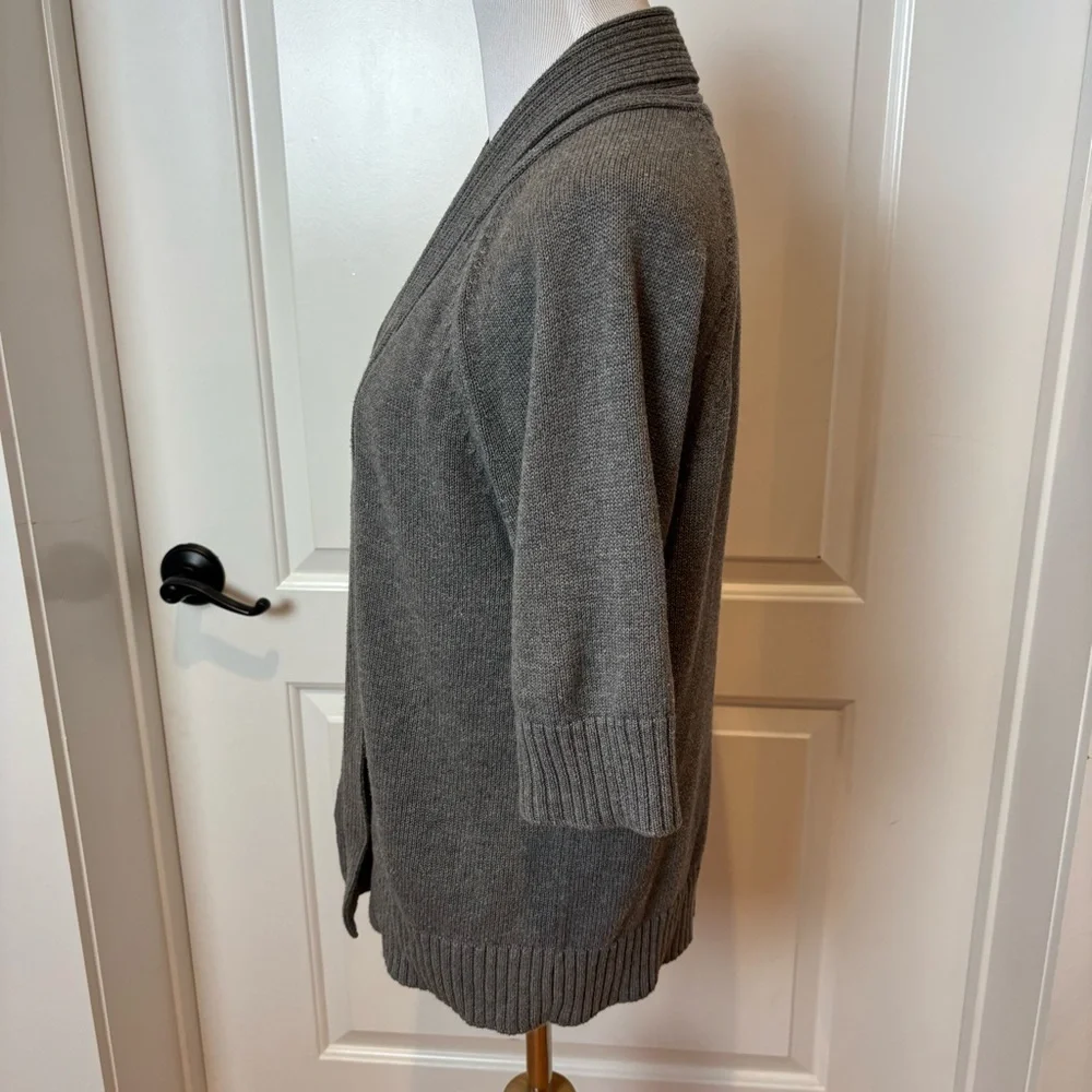 Isabella’s Closet Gray Open Front Knit Cardigan Sweater M